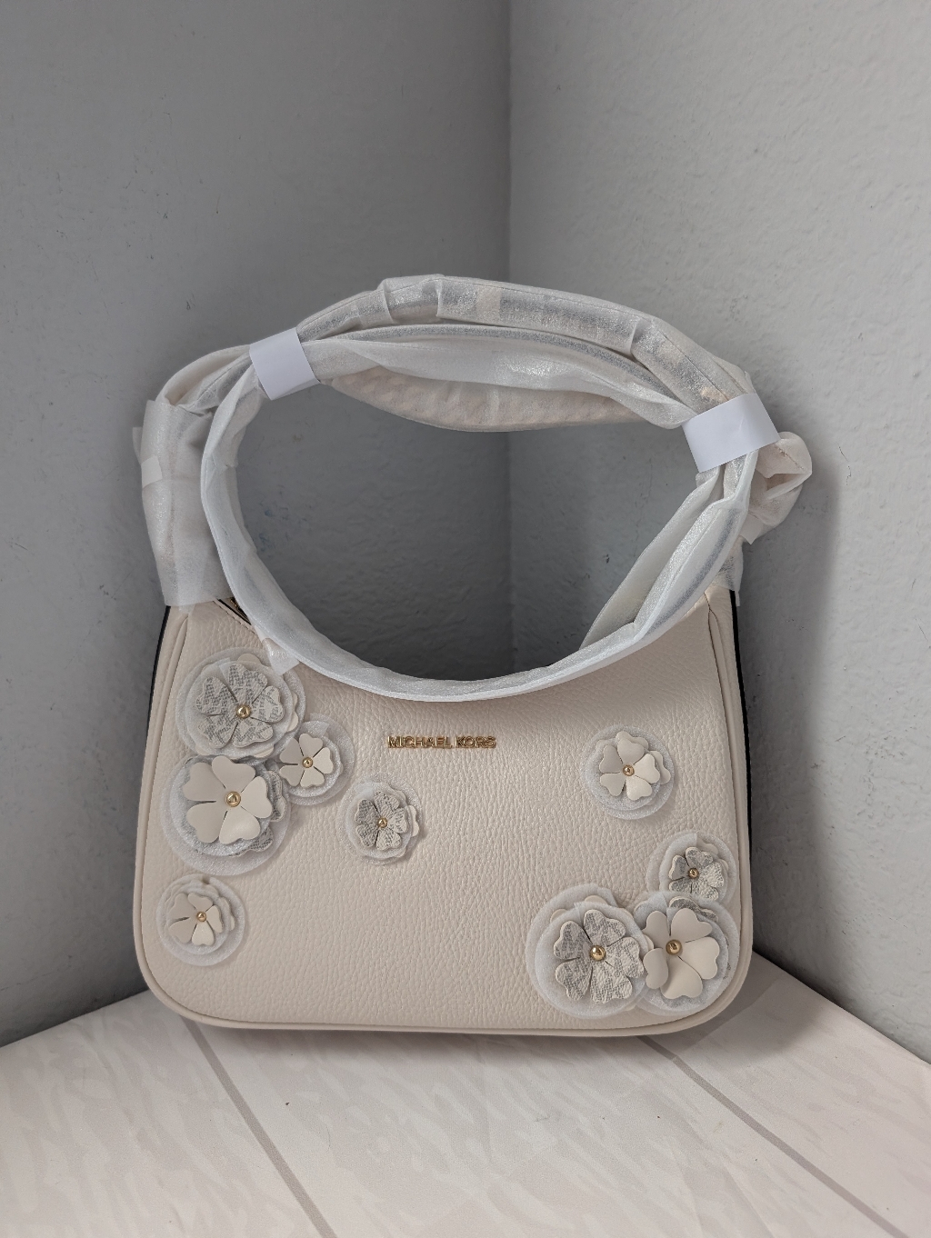 Nwt Michael Kors Jet Set Travel Large Embellished Convertible Pochette